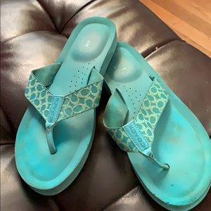 Used- Coach flip flops